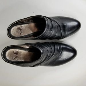 Sofft Black, Leather, Mule with 3" Heel, Like New